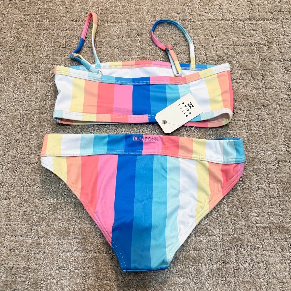 Billabong Girls Colorful Striped Block Bikini Set